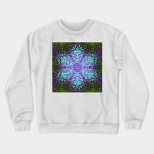 Digital Mandala Green Blue and Purple Crewneck Sweatshirt